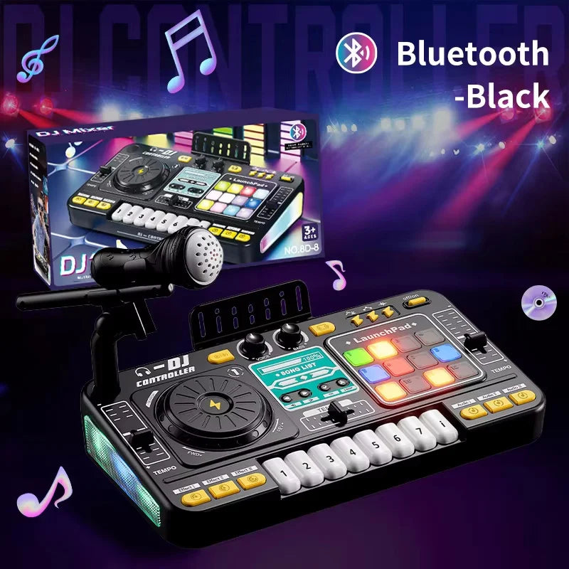 Children's Beginner Educational Electric Musical Instruments Keyboard Simulation Multifunction Microphone DJ Mixer Toys for Kids