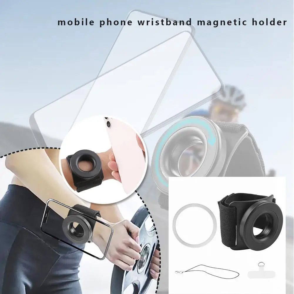 Wrist Strap Magnetic Phone Holder For Magsafe Mobile Phone Universal Wristband Magnetic Holder For Live VLOG Fitness Driver