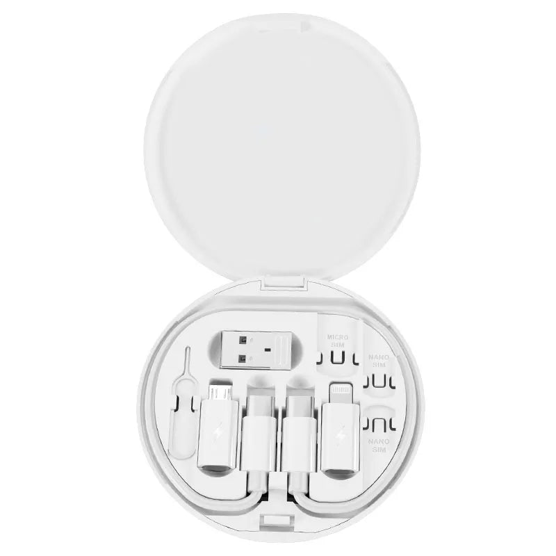 مجموعة كابلات محول شحن متعددة USB من النوع C إلى النوع C بقدرة 60 واط، صندوق محول USB C إلى Lightning، مجموعة تحويل USB و Type C إلى Micro/Type C/Lightning
