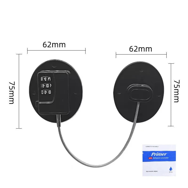 1 Pcs Child Safety Lock Cabinet Fridge Door Lock Stainless Steel Cable Protection Kids Baby Home Window Lock Strong Fix מנעול