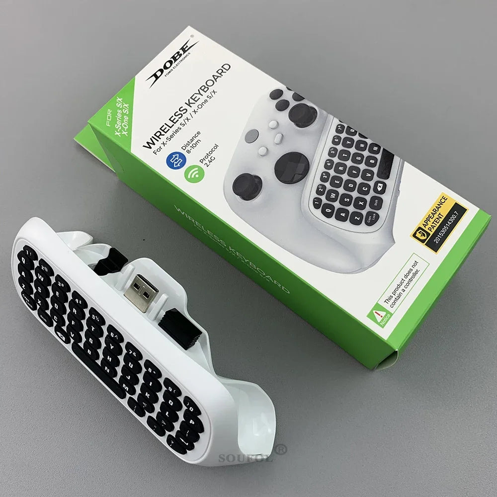 2.4G Wireless Keyboard For Xbox Series X/S/One/One S Controller Chat Pad Mini Gaming Keypad With USB Receiver Headphone Jack