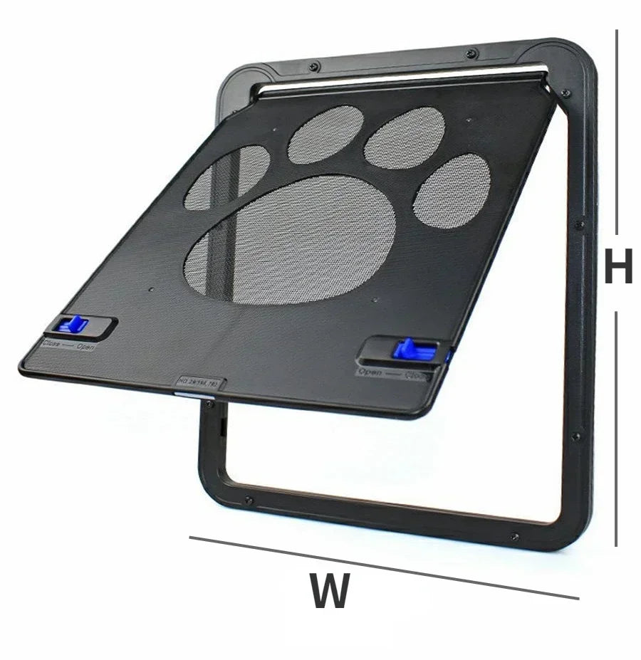 Pet Door New Safe Lockable Magnetic Screen Outdoor Dogs Cats Window Gate House Enter Freely Fashion Pretty Garden Easy Install
