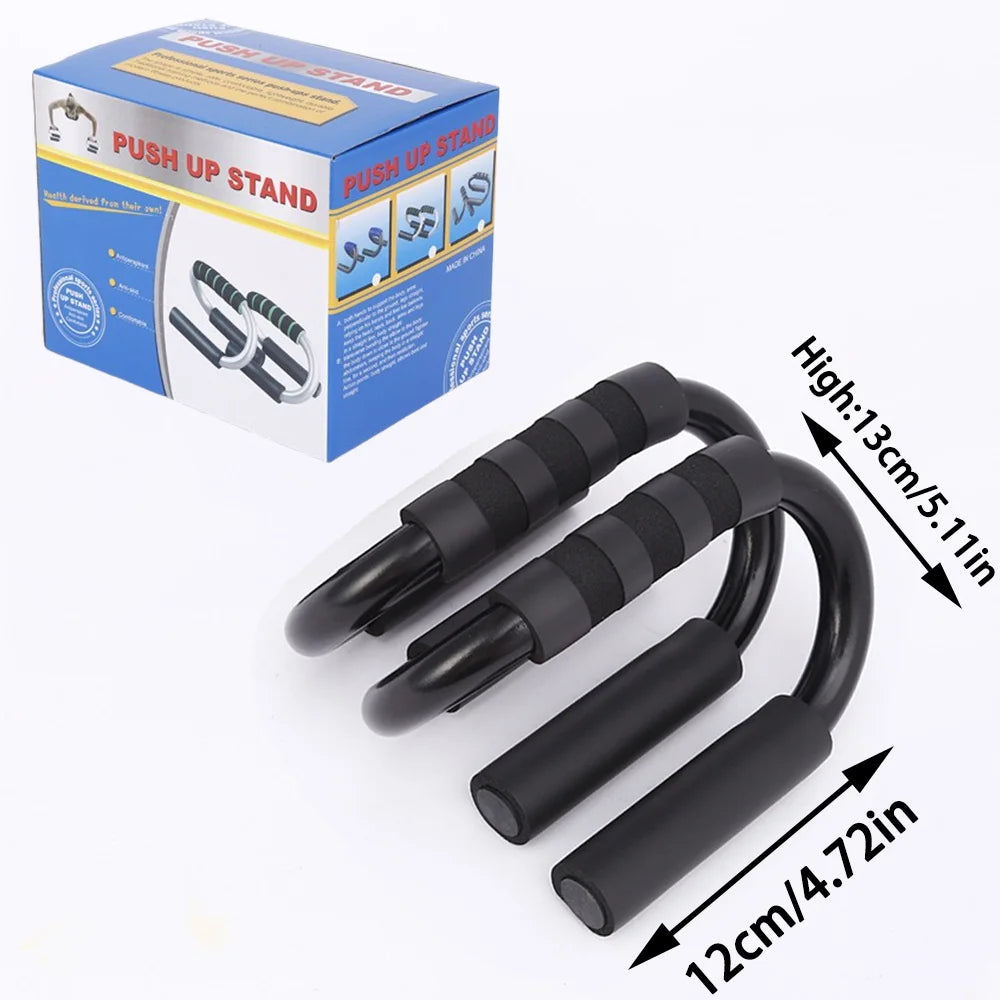 S-type push up support anti-skid foam handle thickened steel pipe household fitness equipment pectoral muscle training equipment