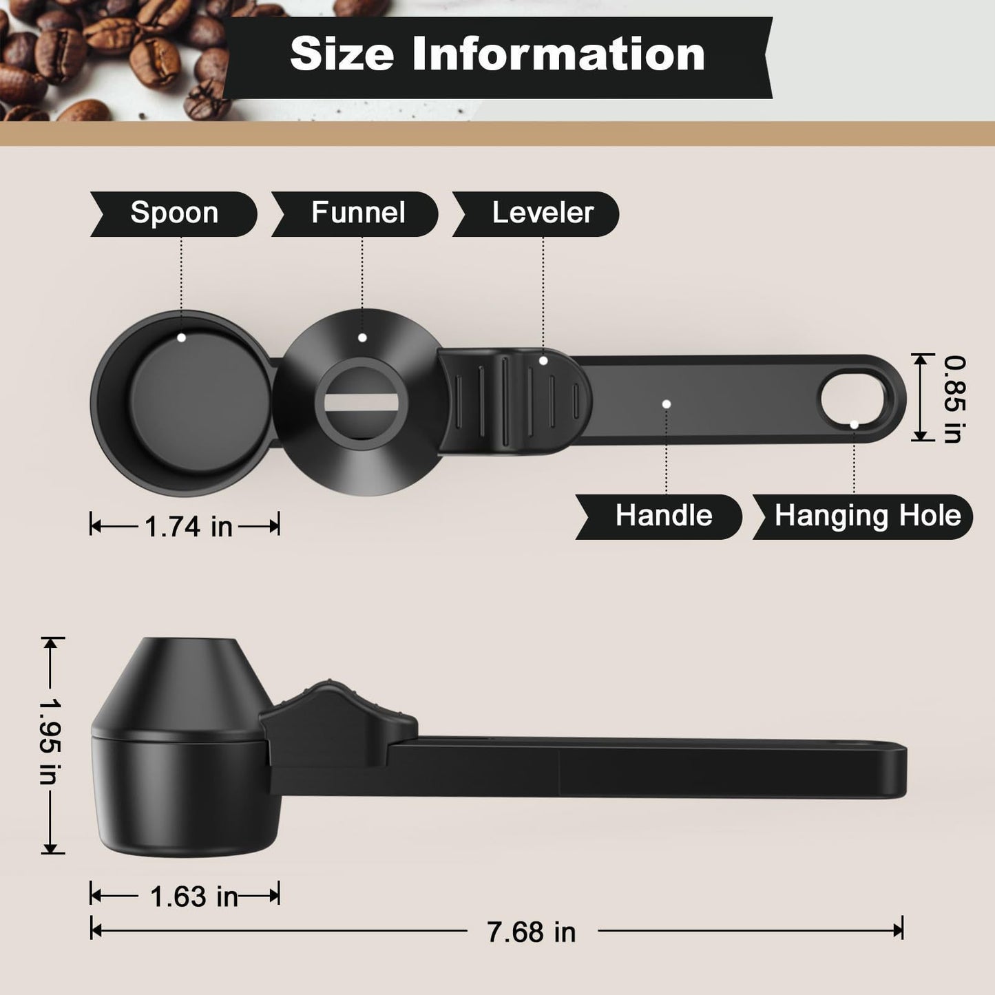 Coffee Measuring Spoon Funnel Spoon