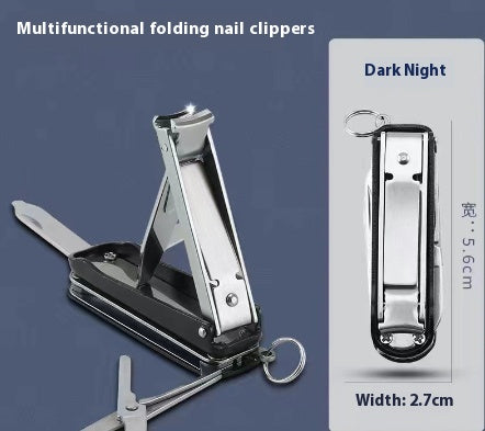 Multifunctional Nail Clippers Student Portable Foldable Keychain Three In One