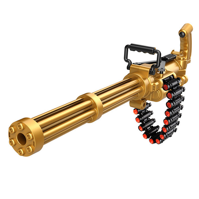 60CM Electric Continuous Hair Gold Gatling Children Toy Gun