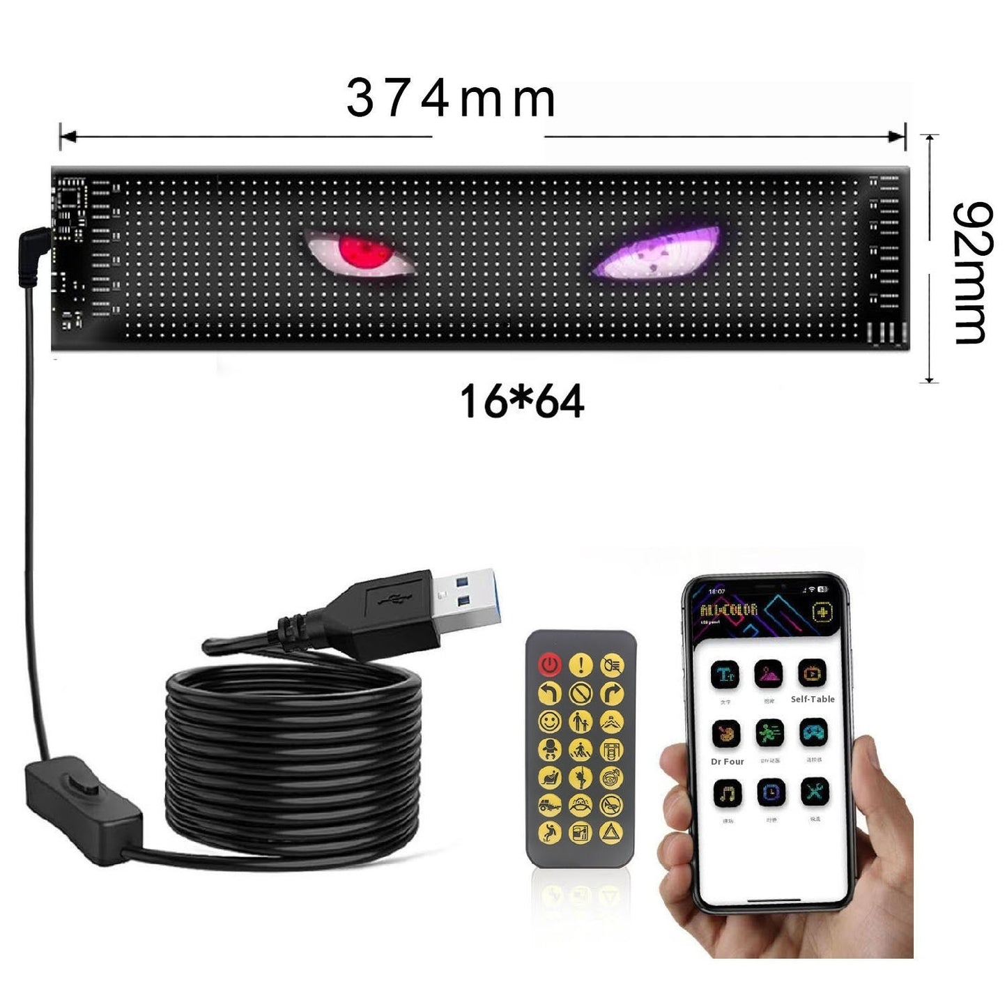 Car Flexible Advertising Bluetooth Smart Screen