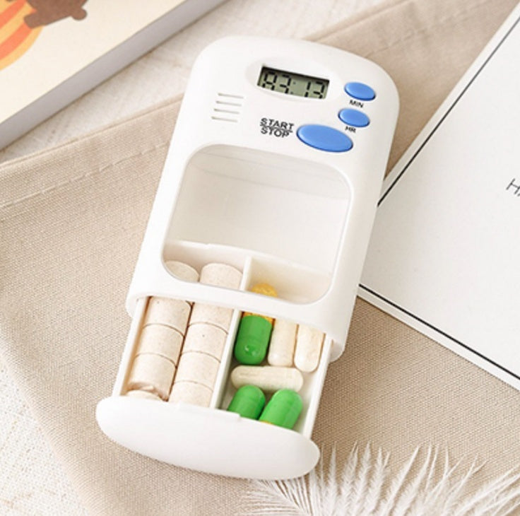 Smart medicine reminder two small kits mini portable portable electronic reminder timing alarm clock box