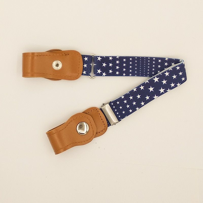 Leather Slim Stretch Invisible Jeans Simple Lazy Belt