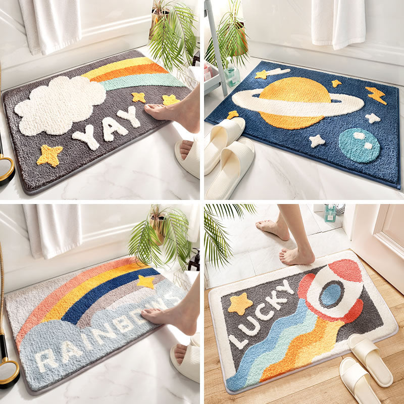 Household Toilet Tloor Mats Bathroom Absorbent Non-slip Mats