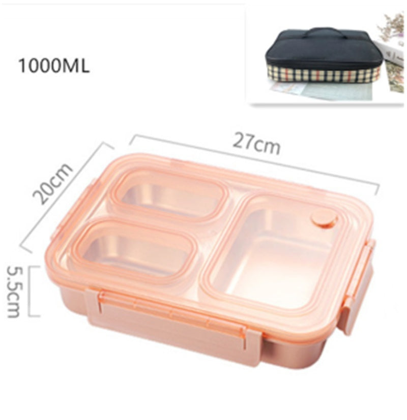 Portable Square Insulation Bag Lunch Box Compartment Sealed