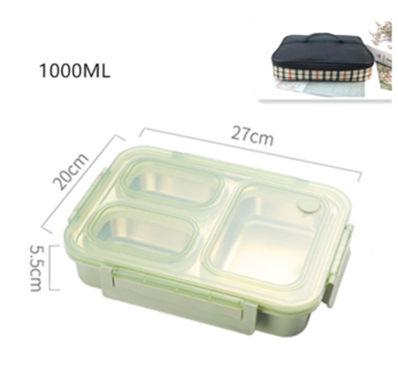 Portable Square Insulation Bag Lunch Box Compartment Sealed
