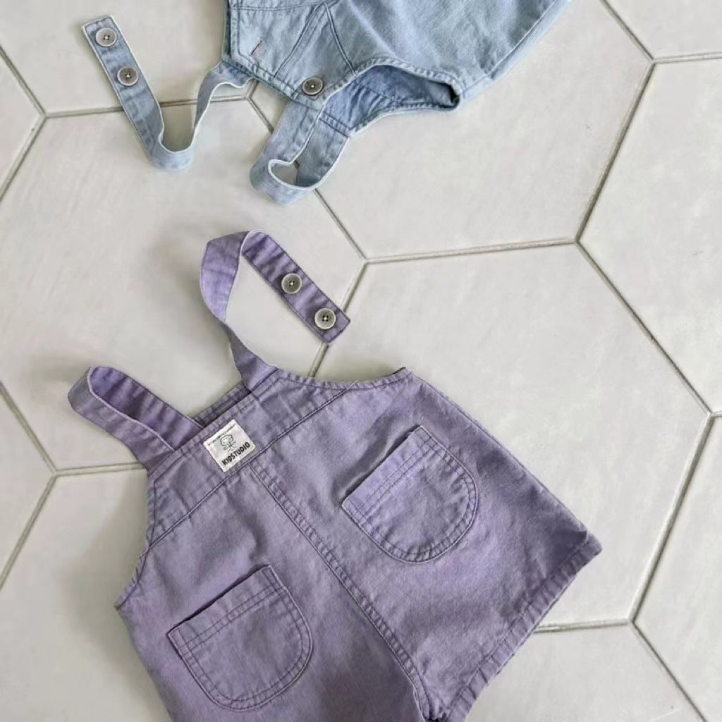 Fashion Denim Brace Hot Pants Boys And Girls