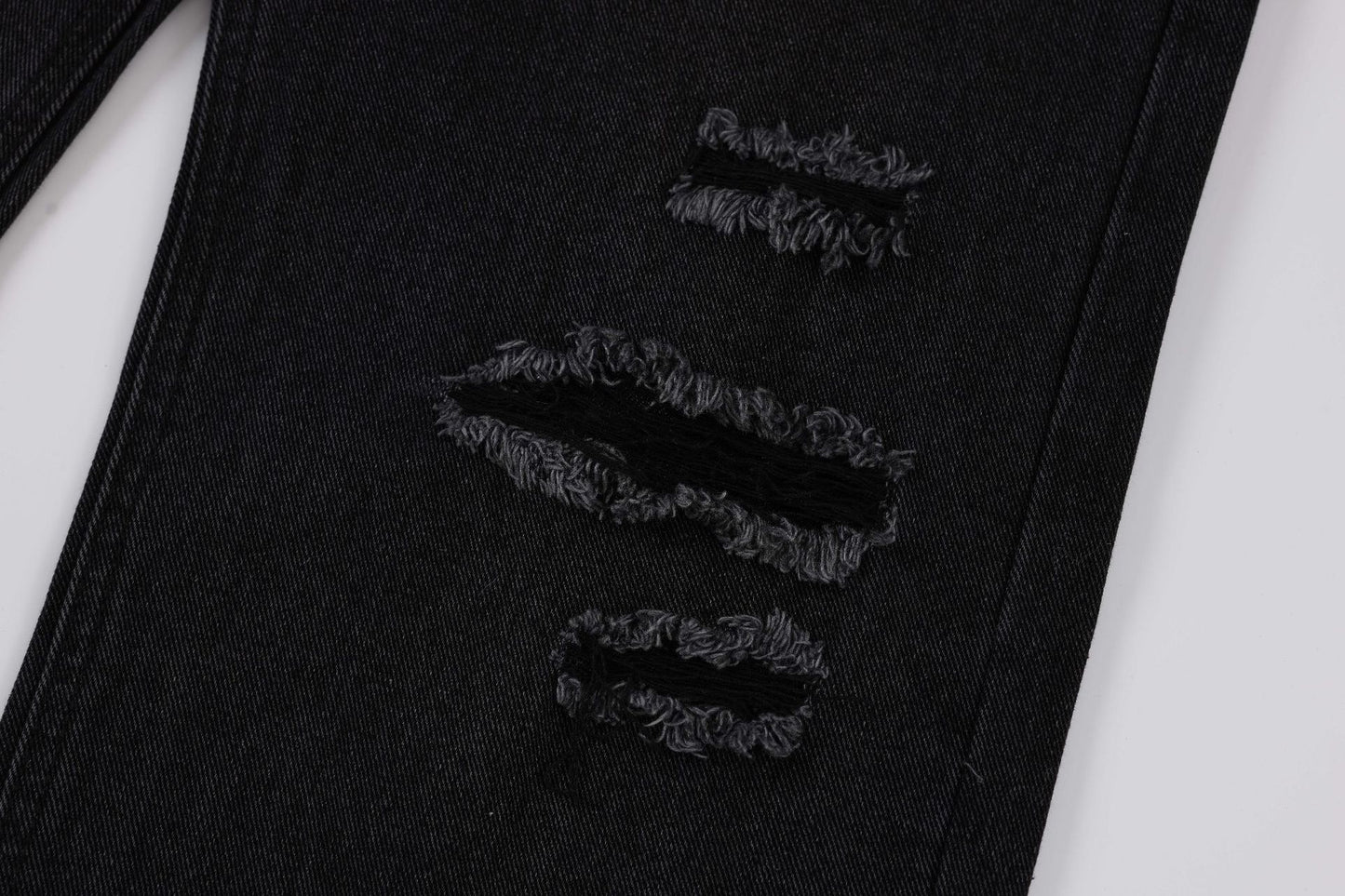High Street Wash Ripped Straight Jeans