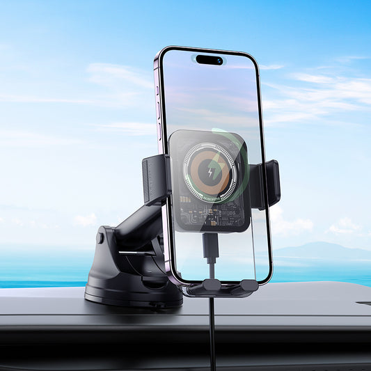 New Car Mobile Phone Bracket Magnetic Wireless Fast Charge Dashboard Fixed Support Anti-shake