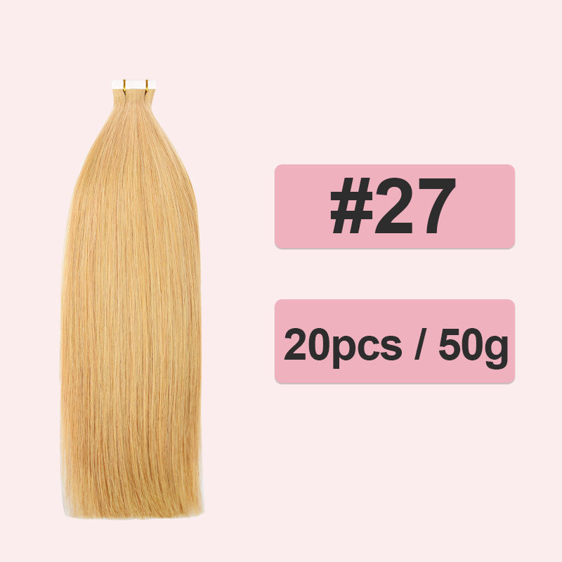 Polyester Human Hair Extensions PU Real Wig