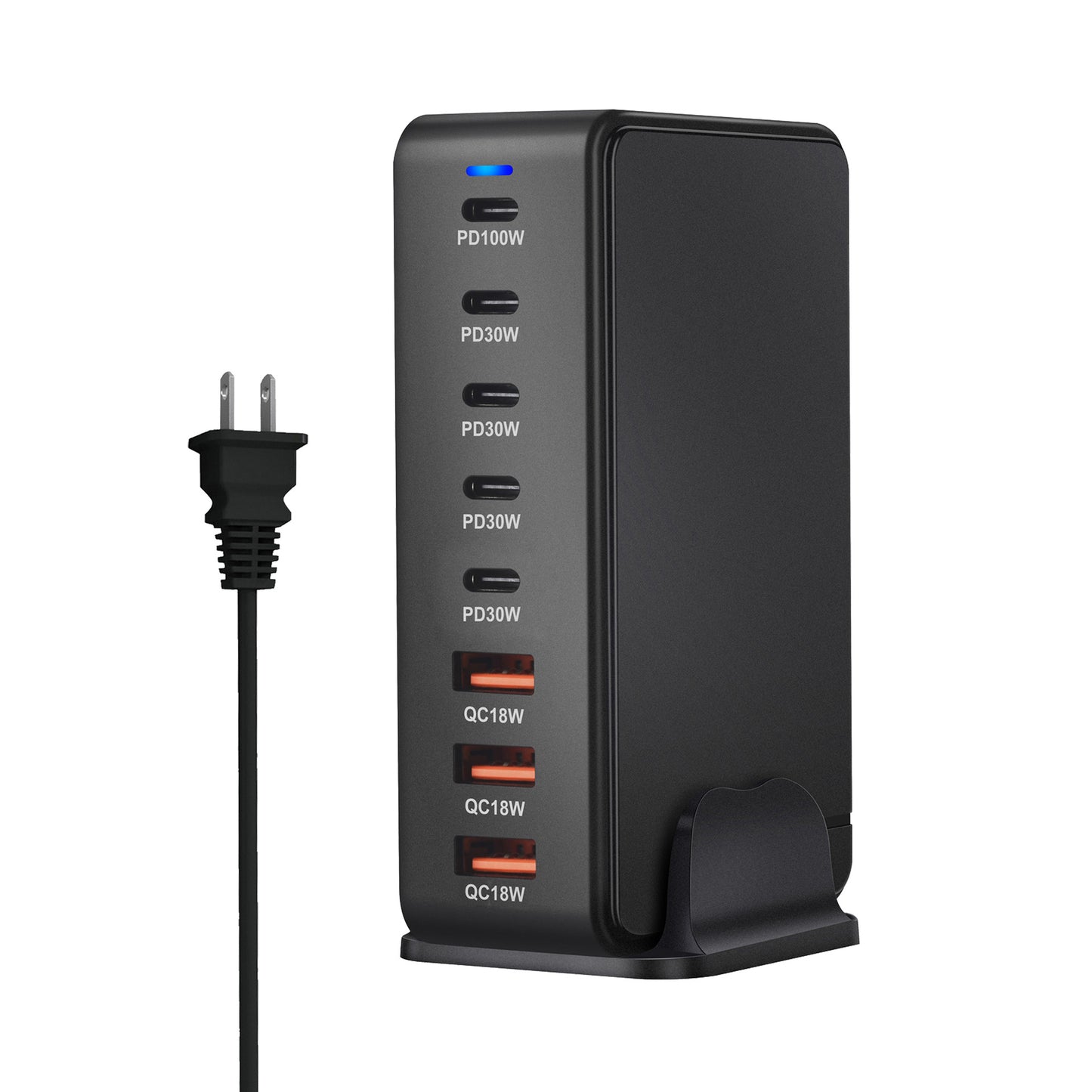 268W Gallium Nitride PD ChargerMulti-functional Desktop 5 C3A New 8-port Adapter