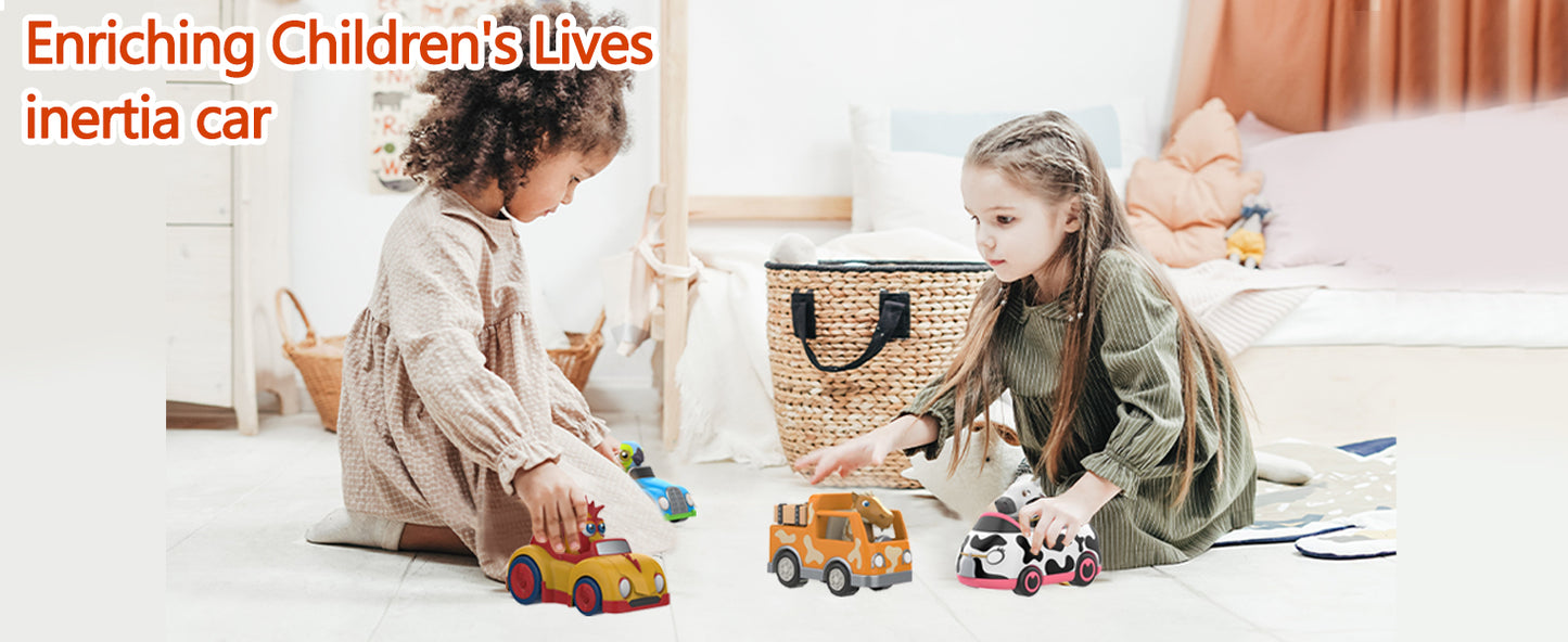 La Granja De Zenon Kids Toy Car Bartolito Car Pull Back Car Toys Inertia Car Set Boys Girls Toys 1-3 Years Old Birthday Gift