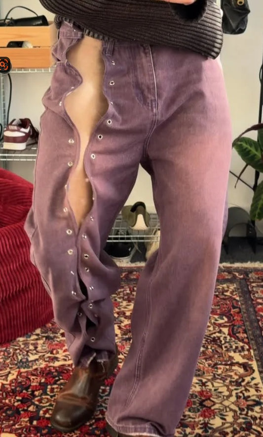 Men's Fashion Trousers With Side Buttons