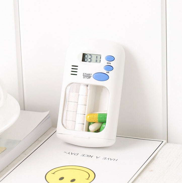 Smart medicine reminder two small kits mini portable portable electronic reminder timing alarm clock box