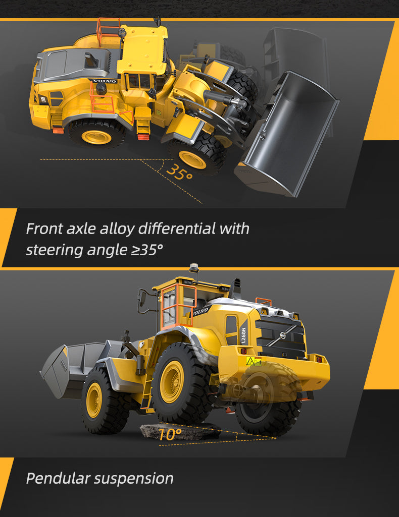 Toy Car 1/16 RC Full Metal Loader Excavator Electric Remote Control Alloy Rc Car Excavator Engineering Model Cars Boy Kids Toys