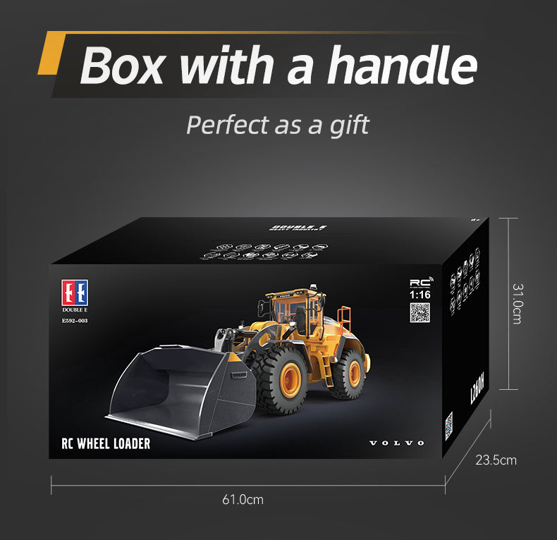 Toy Car 1/16 RC Full Metal Loader Excavator Electric Remote Control Alloy Rc Car Excavator Engineering Model Cars Boy Kids Toys