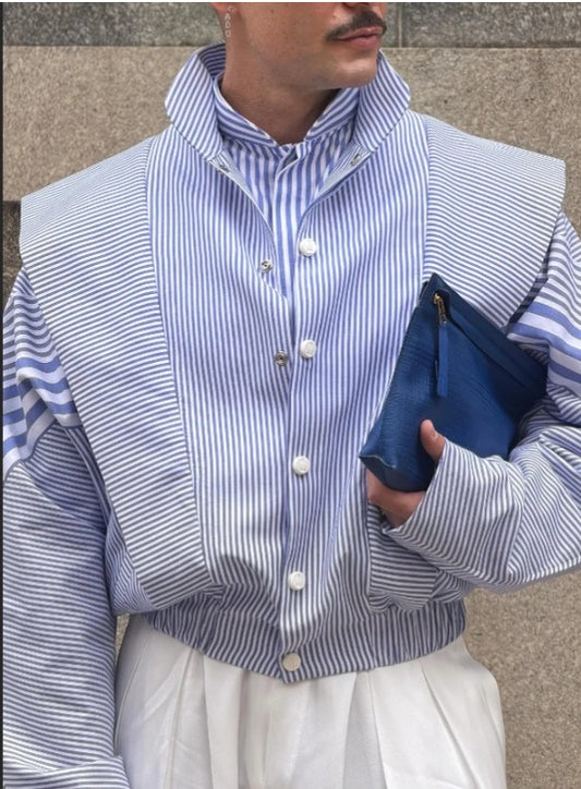 Men's Fashion Striped Jacket