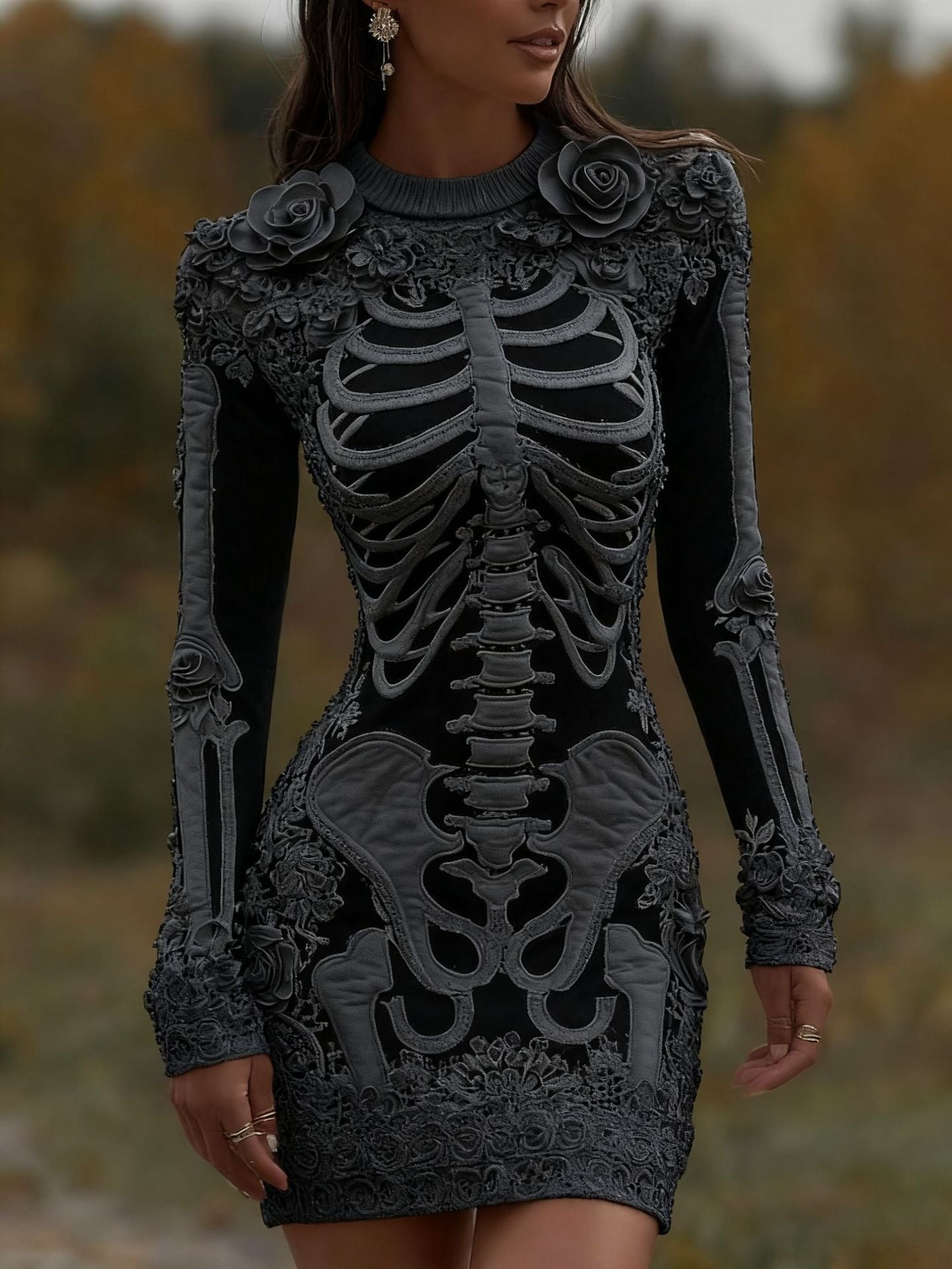 Women's Fashion 3D Digital Printing Hip Skirt