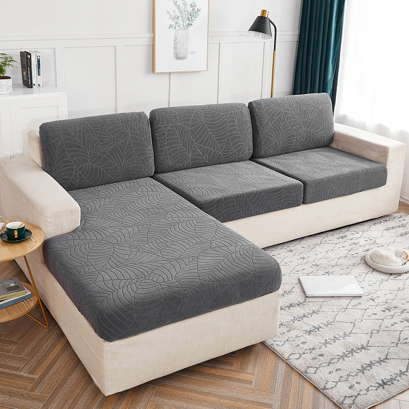 Leaf Waterproof Jacquard Sofa Cushion Cover