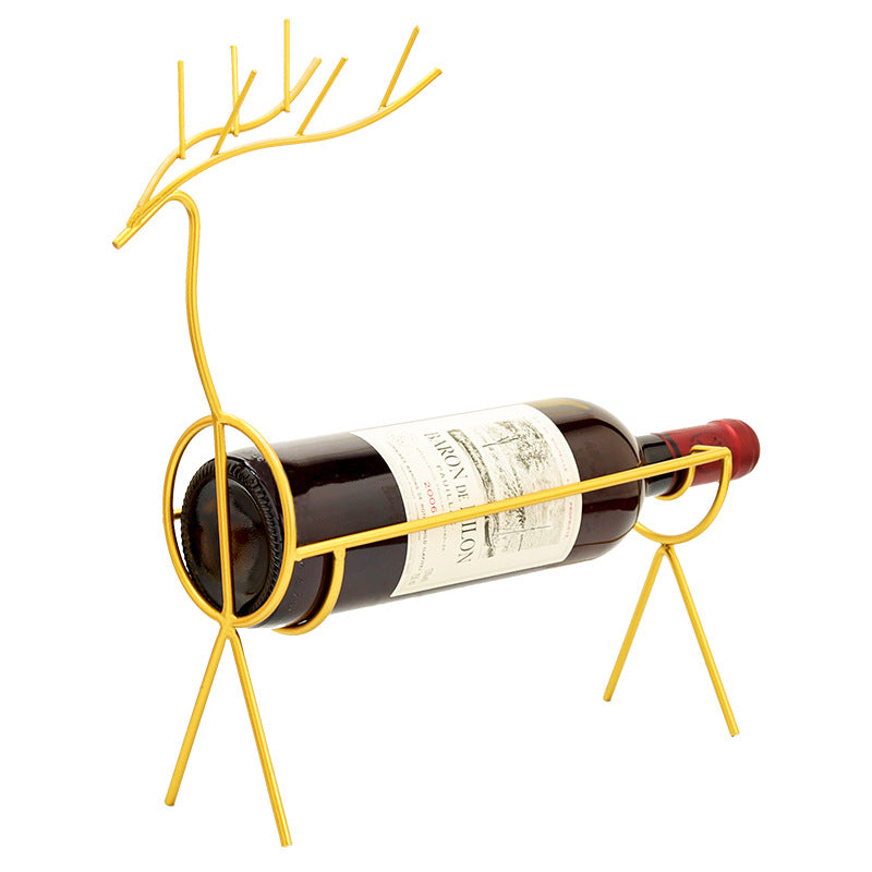 Creative Wrought Iron Golden Wine Display Wine Rack