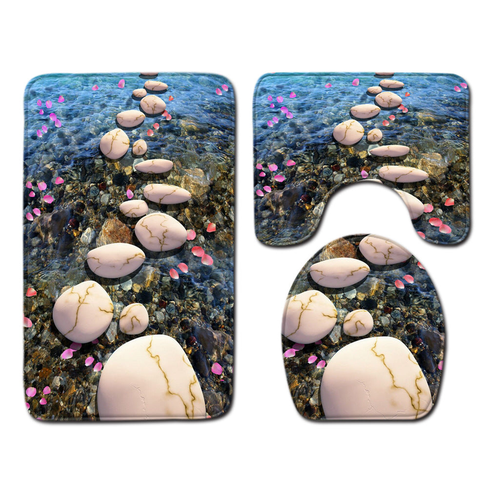 Modern Minimalist Bathroom Mats Three-piece Set