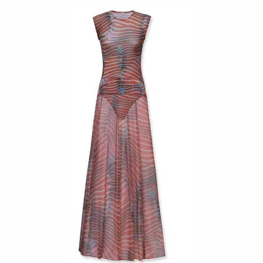 Women's Comfortable Fashion Digital Printing Vest Suit