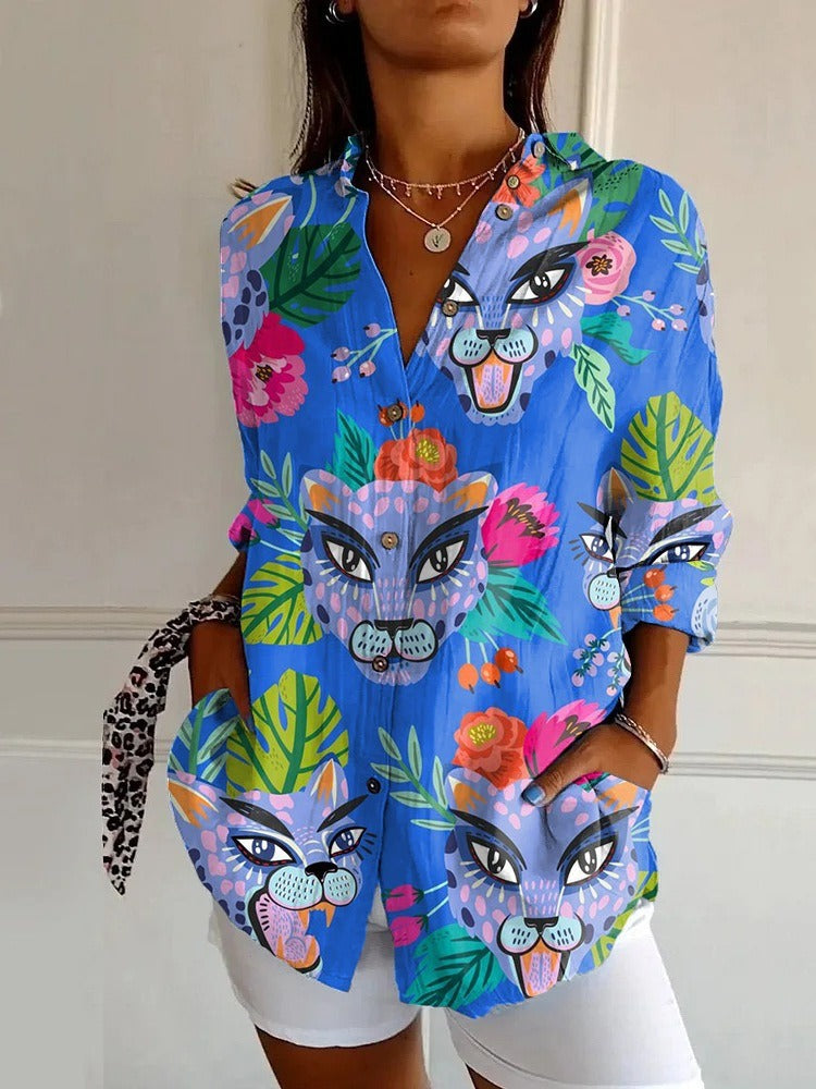 3D Digital Printing Long Sleeve Shirt Top