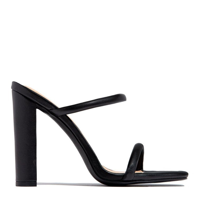 One Word Women's High Heels Plus Size Thick Heel Open Toe Pattern Sandals