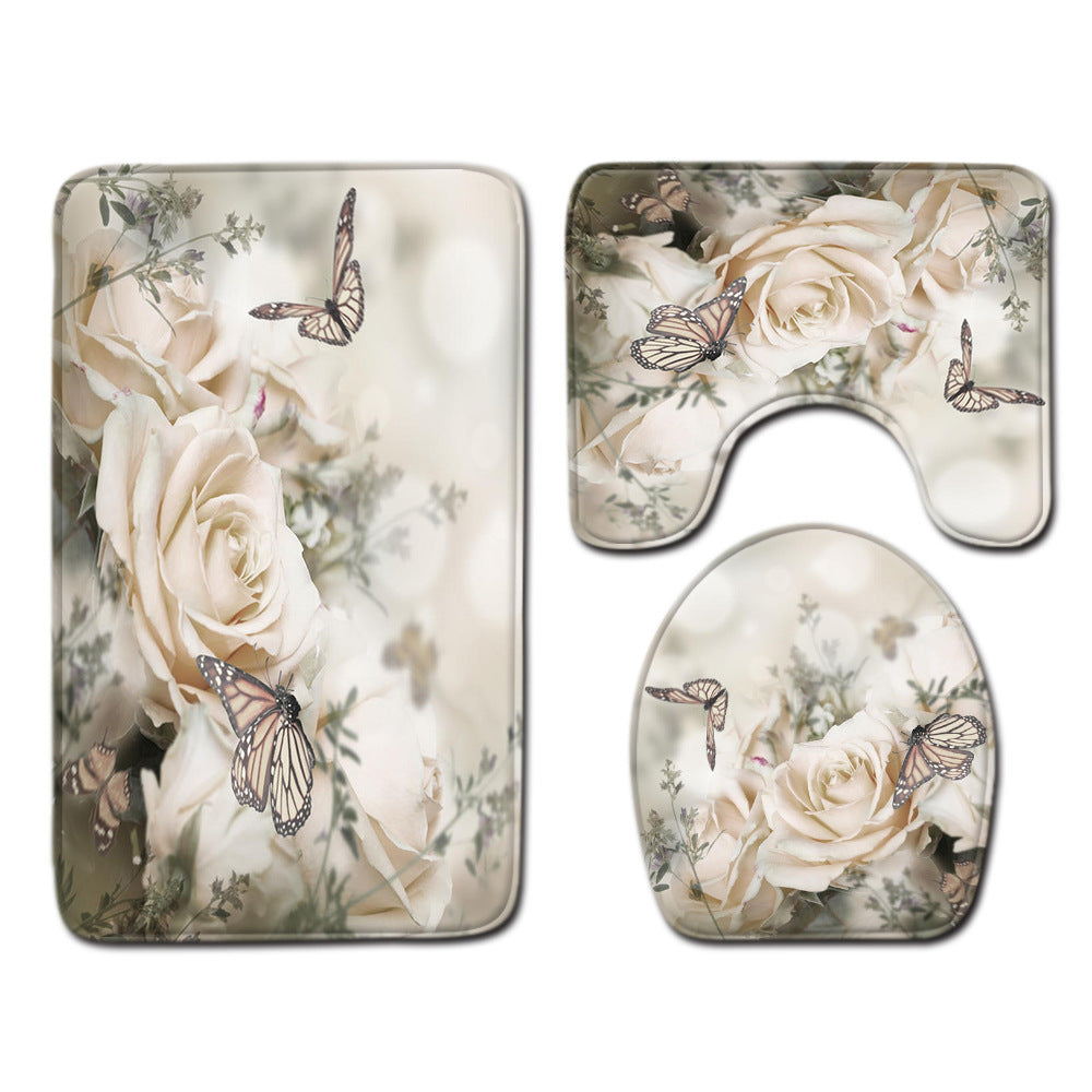 Modern Minimalist Bathroom Mats Three-piece Set