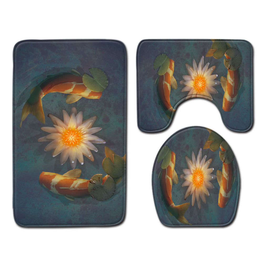 Modern Minimalist Bathroom Mats Three-piece Set