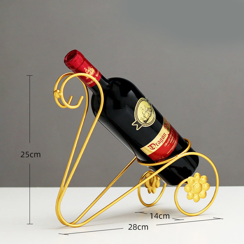 Creative Wrought Iron Golden Wine Display Wine Rack