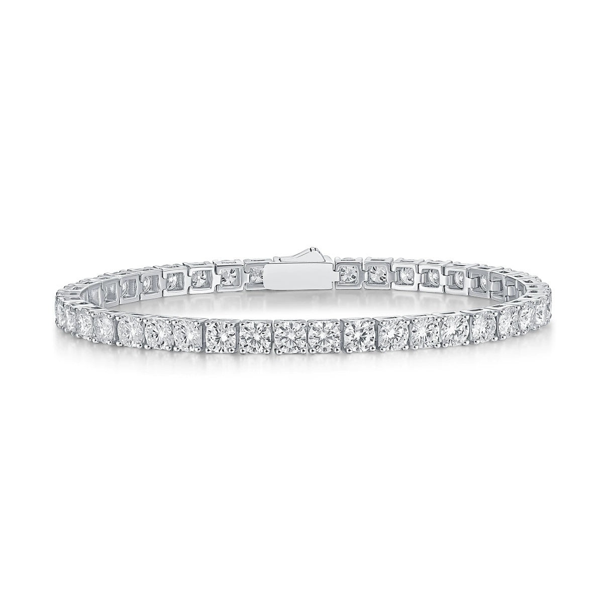 S925 Silver Moissanite Tennis Brace Lace Bracelet