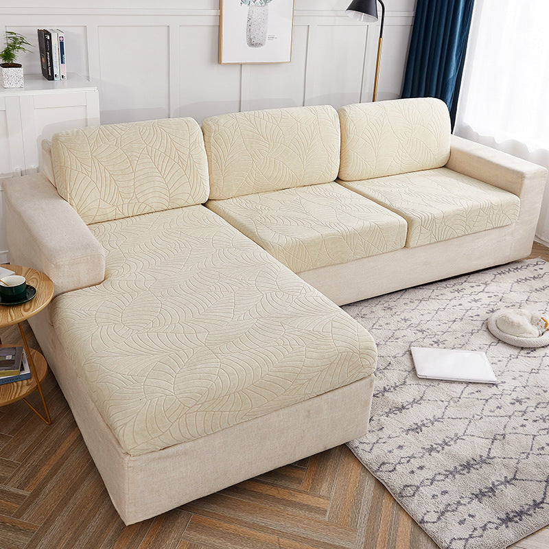Leaf Waterproof Jacquard Sofa Cushion Cover
