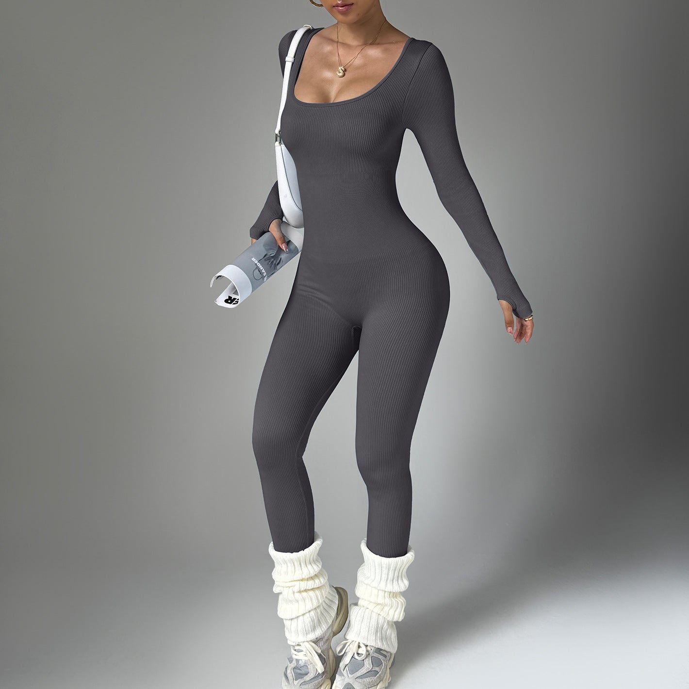 Bodysuit Long Sleeve Quick-drying Tight Fitness Yoga Clothes