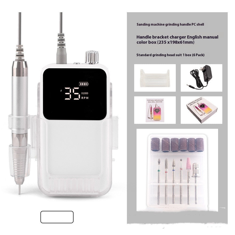 Brushless Nail Polishing Machine Charging Portable