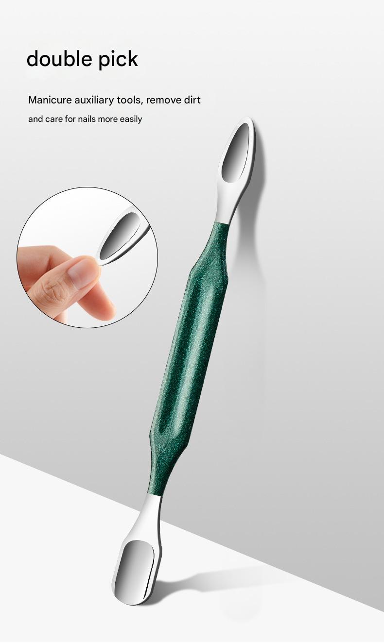 Portable Dark Green Nail Clippers Set 6-piece Nail Clippers Set Home Nail Clippers