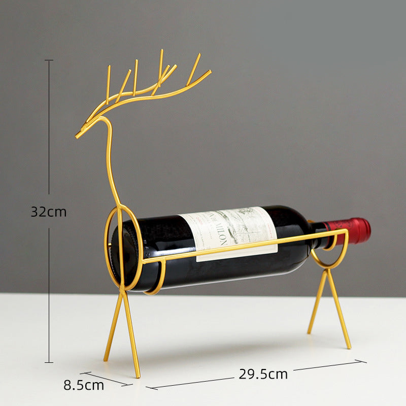 Creative Wrought Iron Golden Wine Display Wine Rack