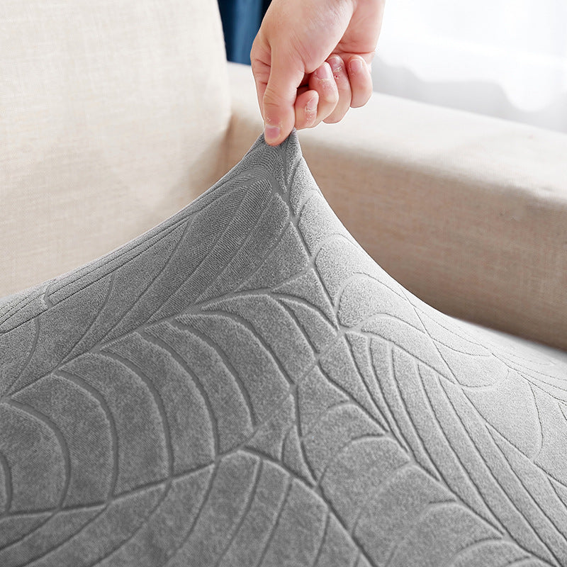 Leaf Waterproof Jacquard Sofa Cushion Cover