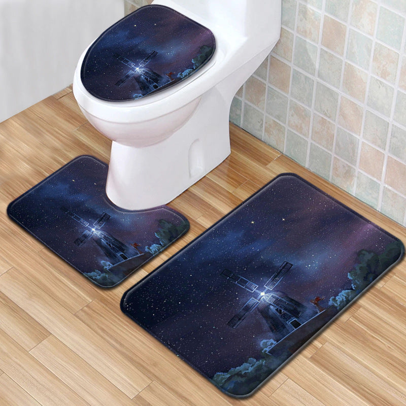 Modern Minimalist Bathroom Mats Three-piece Set