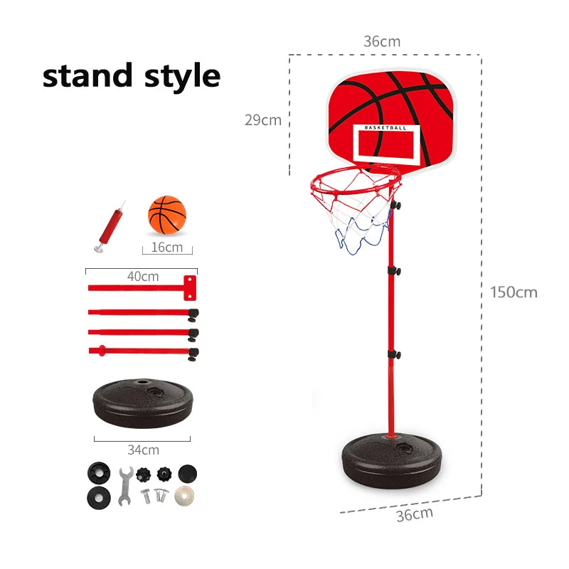 Toddler Adjustable Basketball Hoop 63-150CM Stand Rack for Kids Baby Outdoor Indoor Ball Sport Backboard Rim Shoot Children Toy