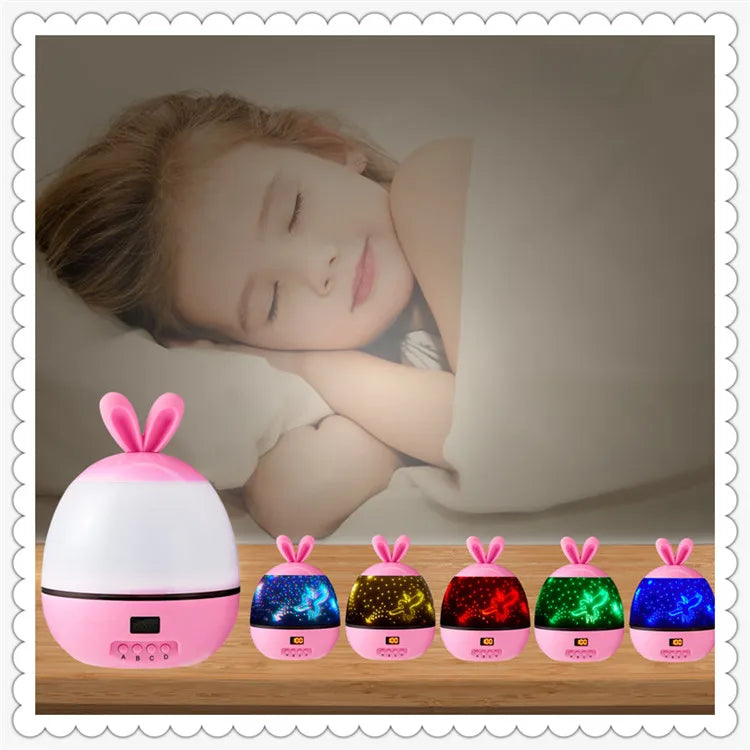 Unicorn Star Dream Rotating Projection Lamp Usb Projection Led Night Lights for Baby Kids