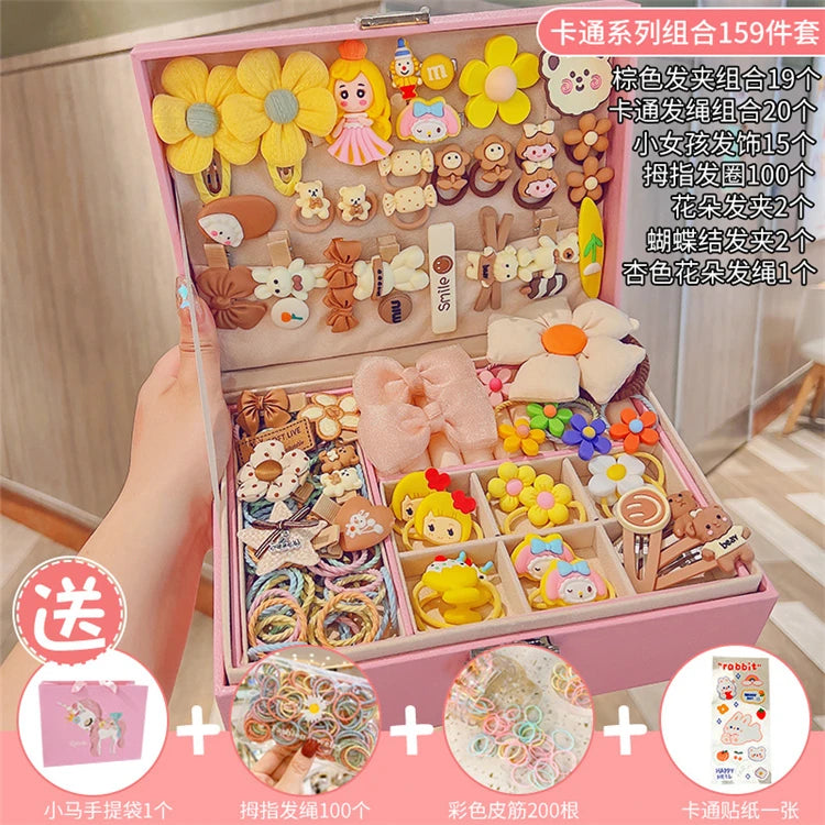 Wholesale Custom Cute Luxury Toddler Children Baby Kids Hair Clips Accessories Headbands Set for Girls