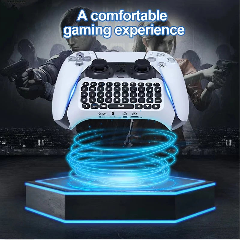 Wireless Keyboard for PS5 Controller Handle Bluetooth External Keyboard for Playstation5 ChatPad Bluetooth Keyboard
