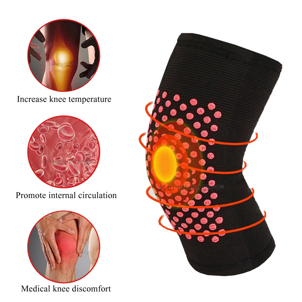 Tourmaline Self Heating Knee Pads Help Warm Support Magnetic Therapy KneePad Pain Relief Arthritis Knee Patella Massage Sleeves